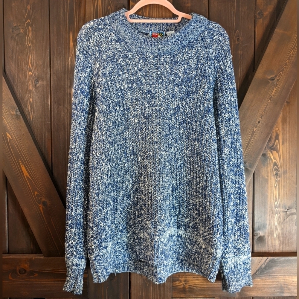 Vtg Concrete Made For The Street Blue & White Pullover Sweater Men's Medium